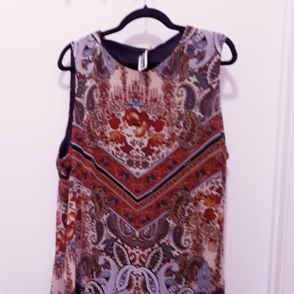 Chiffon swing dress multicolored